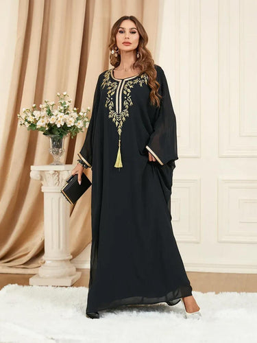 Kaftan Schwarz Lang
